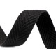 Chingă față dublă, lățime 38 mm - Negru (50 Metri)