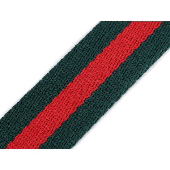 Gurtband beidseitig breite 38 mm - Blau-weiß-rot (25 Meter) Gurtband beidseitig breite 38 mm - Blau-weiß-rot (25 Meter)