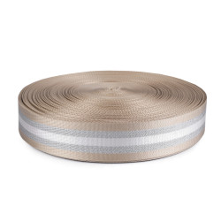 Chinga cu lurex lățime 50 mm - Bej (1 Metru)