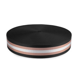 Chinga cu lurex lățime 50 mm - Negru (1 Metru)