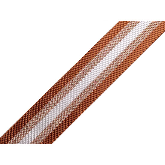 Glatter doppelseitiger gurt mit lurex breite 38 mm - Rosa-lila (1 Meter) Glatter doppelseitiger gurt mit lurex breite 38 mm - Rosa-lila (1 Meter)