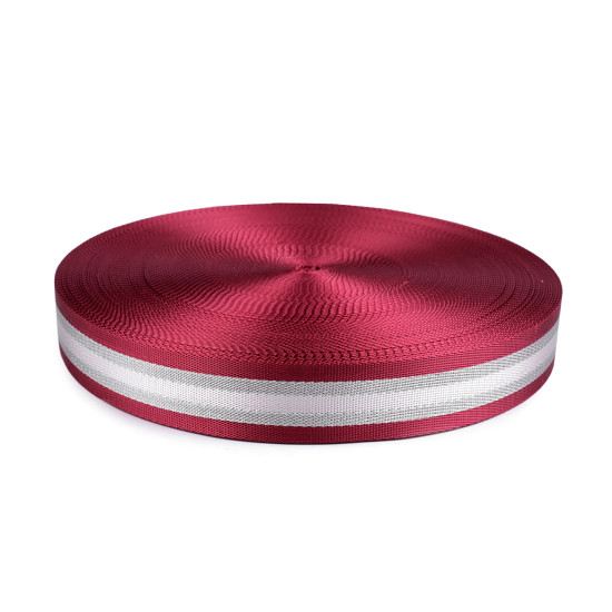 Glatter doppelseitiger gurt mit lurex breite 38 mm - Rosa-lila (1 Meter) Glatter doppelseitiger gurt mit lurex breite 38 mm - Rosa-lila (1 Meter)