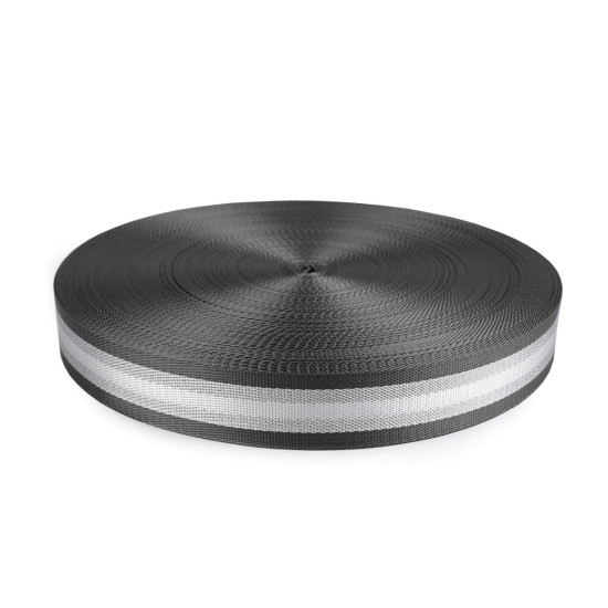 Glatter doppelseitiger gurt mit lurex breite 38 mm - Rosa-lila (1 Meter) Glatter doppelseitiger gurt mit lurex breite 38 mm - Rosa-lila (1 Meter)