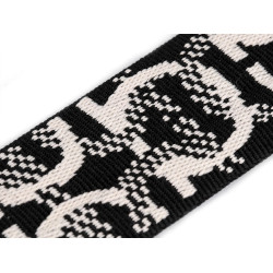 Chingă cu dublă față 38 mm - Negru (1 Metru)