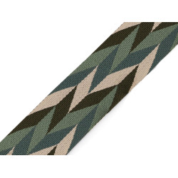Chingă cu dublă față 50 mm - Verde salvie inchis (1 Metru)