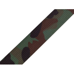 Chinga camuflaj două fețe lățime 25 mm - Verde (1 Metru)