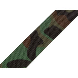 Chinga camuflaj două fețe lățime 32 mm - Verde (1 Metru)