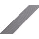 Chingă netedă cu două fețe, lucioasă 25 mm - Gri neutral (45 Metri) Chingă netedă cu două fețe, lucioasă 25 mm - Gri neutral (45 Metri)