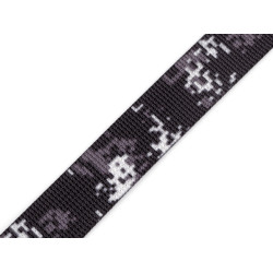 Chinga fata dubla 20 mm - Negru (1 Metru)