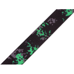 Chinga fata dubla 20 mm - Negru (1 Metru)