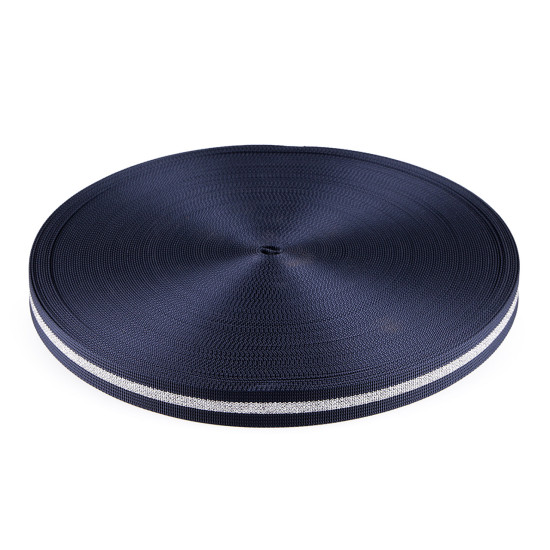 Chingă din polipropilenă cu lurex, latime 25 mm - Negru (50 Metri) Chingă din polipropilenă cu lurex, latime 25 mm - Negru (50 Metri)