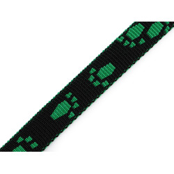 Chingă din polipropilenă pentru lesă latime 15 mm - Verde (1 Metru)