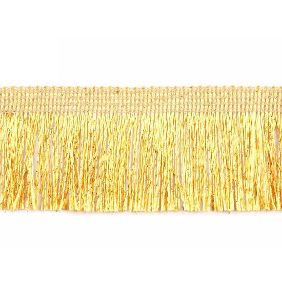 Franjuri lurex, lățime 40 mm - Auriu deschis (25 Metri) Franjuri lurex, lățime 40 mm - Auriu deschis (25 Metri)