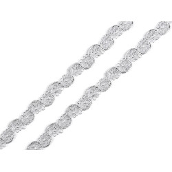 Galon decorativ cu fir metalic - Argintiu (18 Metri)