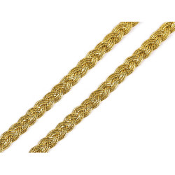 Galon decorativ cu fir metalic, lățime 8 mm - Auriu (18 Metri)
