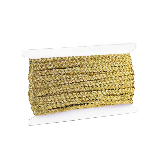 Galon decorativ cu fir metalic, lățime 8 mm - Auriu (18 Metri) Galon decorativ cu fir metalic, lățime 8 mm - Auriu (18 Metri)