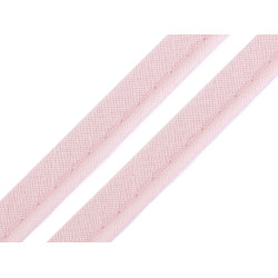 Paspoal / vipușcă bumbac, lățime 12 mm - Gossamer pink (100 Metri)