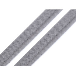 Paspoal / vipușcă bumbac, lățime 12 mm - Gri neutral (100 Metri)