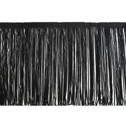 Franjuri, lățime 20 cm - Negru (1 Metru)