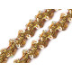 Bandă decorativă cu paiete, lățime 15 mm - Auriu (1 Metru) Bandă decorativă cu paiete, lățime 15 mm - Auriu (1 Metru)