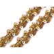 Bandă decorativă cu paiete, lățime 15 mm - Auriu (1 Metru) Bandă decorativă cu paiete, lățime 15 mm - Auriu (1 Metru)