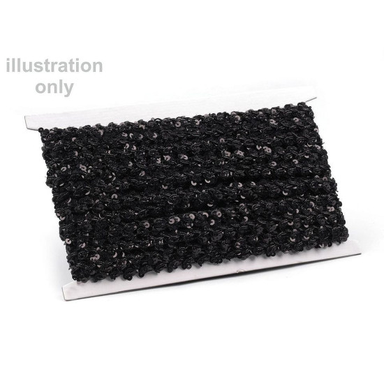 Bandă decorativă cu paiete, lățime 15 mm - Auriu (1 Metru) Bandă decorativă cu paiete, lățime 15 mm - Auriu (1 Metru)