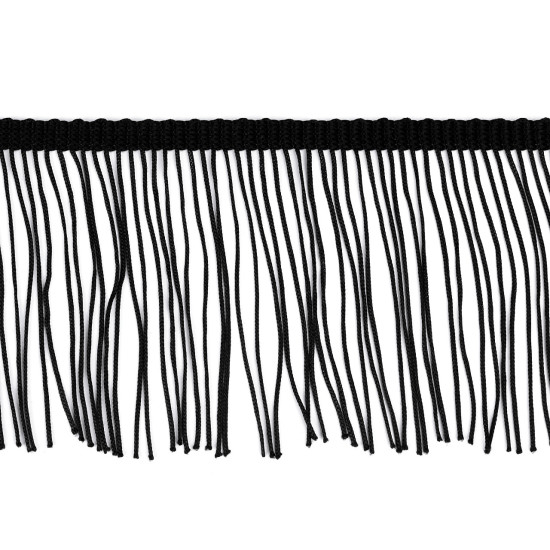 Franjuri, lățime 10 cm - Negru (1 Metru) Franjuri, lățime 10 cm - Negru (1 Metru)