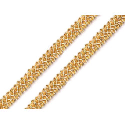 Galon decorativ cu fir metalic, lățime 10 mm - Auriu (1 Metru)