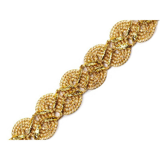 Galon decorativ cu fir metalic, lățime 25 mm - Argintiu (54 Metri) Galon decorativ cu fir metalic, lățime 25 mm - Argintiu (54 Metri)