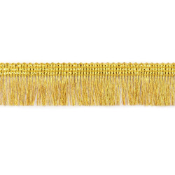 Franjuri lurex, lățime 30 mm - Auriu deschis (18 Metri)