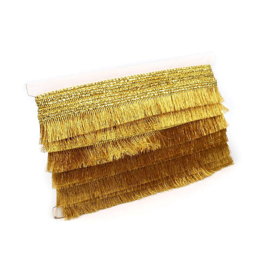 Franjuri lurex, lățime 30 mm - Auriu deschis (54 Metri)