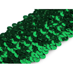 Bandă elastică cu paiete, lățime 45 mm - Verde (18 Metri)