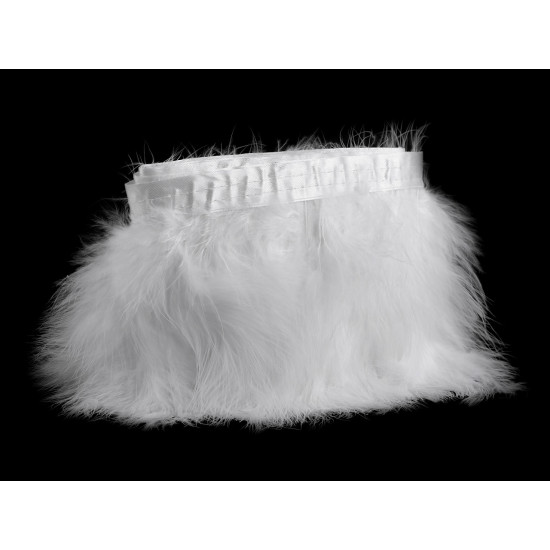 Bandă din pene de barză marabou 12-15 cm - Roz pudrat (1 Bucată) Bandă din pene de barză marabou 12-15 cm - Roz pudrat (1 Bucată)