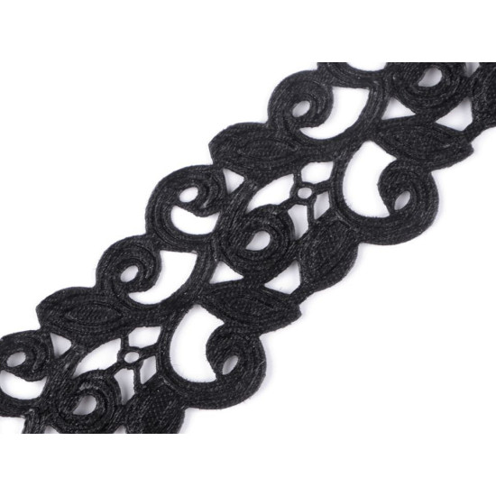 Panglică satinată cu model floral - Alb (90 Metri) Panglică satinată cu model floral - Alb (90 Metri)