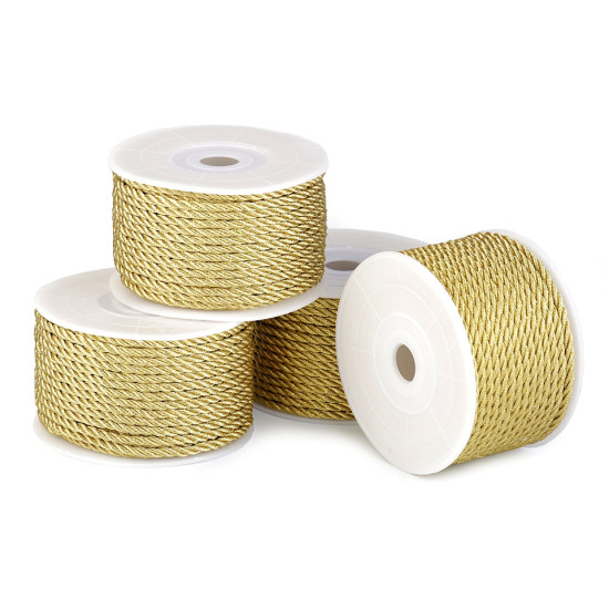 Șnur răsucit lurex, ø2,5 mm - Auriu (100 Metri) Șnur răsucit lurex, ø2,5 mm - Auriu (100 Metri)