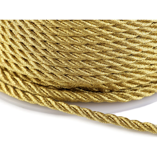 Șnur răsucit lurex, ø2,5 mm - Auriu (100 Metri) Șnur răsucit lurex, ø2,5 mm - Auriu (100 Metri)