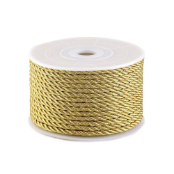 Șnur răsucit lurex, ø2,5 mm - Auriu (100 Metri)