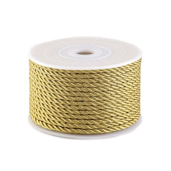 Șnur răsucit lurex, ø2,5 mm - Auriu (100 Metri) Șnur răsucit lurex, ø2,5 mm - Auriu (100 Metri)