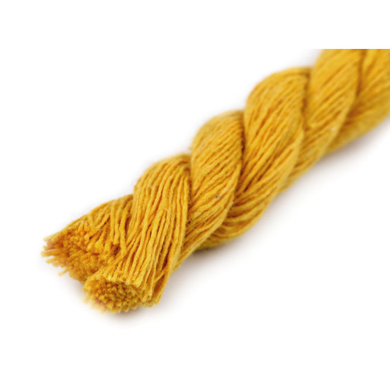 Sfoară / șnur din bumbac răsucit, ø12 mm - Galben muștar (30 Metri) Sfoară / șnur din bumbac răsucit, ø12 mm - Galben muștar (30 Metri)