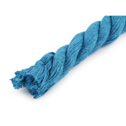 Sfoară / șnur din bumbac răsucit, ø12 mm - Bleu turcoaz (10 Metri)