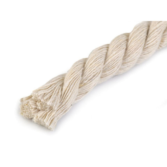 Sfoară / șnur din bumbac răsucit, ø12 mm - Galben muștar (30 Metri) Sfoară / șnur din bumbac răsucit, ø12 mm - Galben muștar (30 Metri)