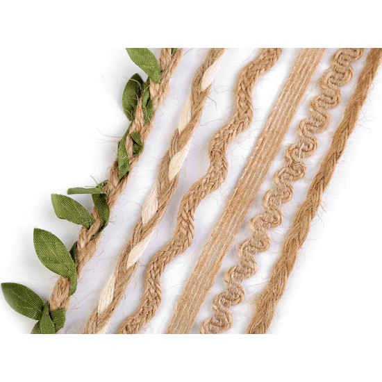 Set șnururi decorative iută - Mix modele (3 Seturi)
