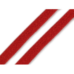 Șnur plat bumbac, lățime 10 mm - Roșu (10 Metri)