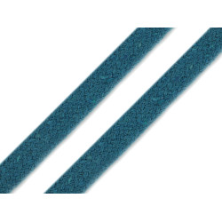 Șnur plat bumbac, lățime 10 mm - Bleu turcoaz (10 Metri)