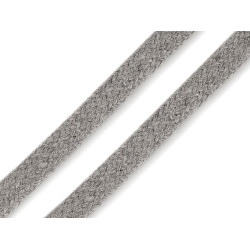 Șnur plat bumbac, lățime 10 mm - Gri foarte deschis (10 Metri)