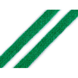 Șnur plat bumbac, lățime 10 mm - Verde pastel (10 Metri)
