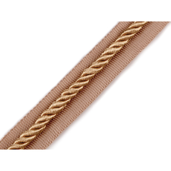 Paspoal / vipușcă cu șnur, lățime 20 mm - Bej (10 Metri) Paspoal / vipușcă cu șnur, lățime 20 mm - Bej (10 Metri)