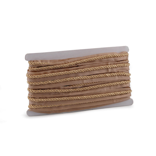 Paspoal / vipușcă cu șnur, lățime 20 mm - Bej (10 Metri) Paspoal / vipușcă cu șnur, lățime 20 mm - Bej (10 Metri)