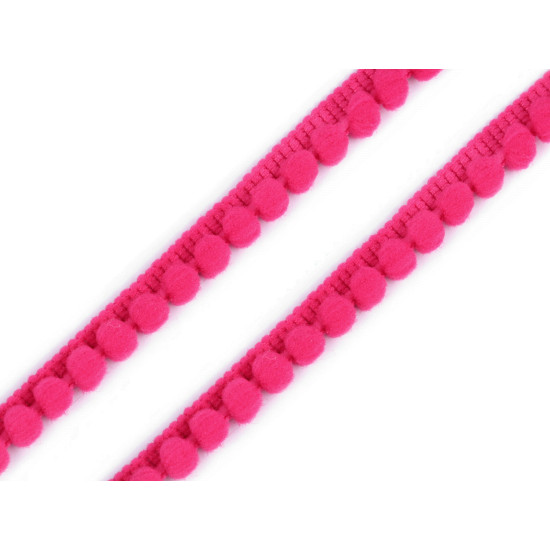 Bandă cu ciucuri, lățime 11 mm - Gri porumbel (1 Metru)