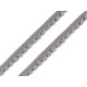 Bandă cu ciucuri, lățime 11 mm - Gri porumbel (1 Metru)